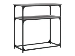 Mesa consola Sonoma gris 75x35,5x75 cm madera de ingeniería
