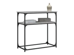 Mesa consola Sonoma gris 75x35,5x75 cm madera de ingeniería