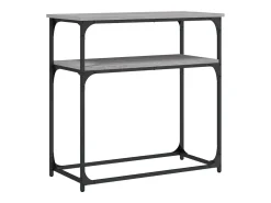 Mesa consola Sonoma gris 75x35,5x75 cm madera de ingeniería