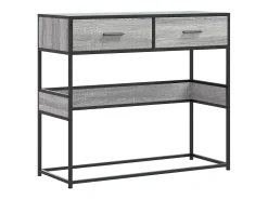 Mesa consola Sonoma gris 90x35x80 cm madera de ingeniería