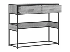 Mesa consola Sonoma gris 90x35x80 cm madera de ingeniería