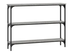 Mesa consola Sonoma gris 100x22,5x75 cm madera de ingeniería