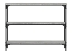 Mesa consola Sonoma gris 100x22,5x75 cm madera de ingeniería