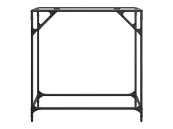 Mesa consola superficie vidrio transparente acero 80x35x81 cm ES835629