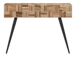 Mesa consola teca reciclada maciza 110x34x80 cm ES209138