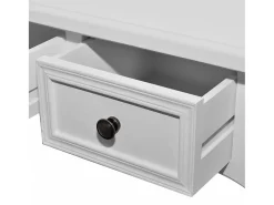 Mesa consola tocador con tres cajones blancos