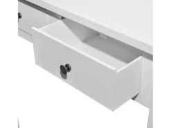 Mesa consola tocador con dos cajones blancos