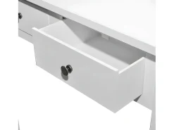 Mesa consola tocador con dos cajones blancos ES570802