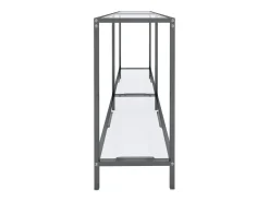 Mesa consola transparente vidrio templado 140x35x75,5 cm ES572317