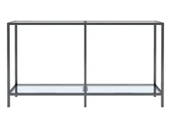 Mesa consola transparente vidrio templado 140x35x75,5 cm ES572317