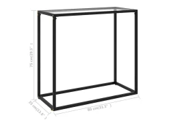 Mesa consola transparente 80x35x75 cm Cristal templado