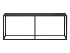 Mesa consola vidrio templado negro 200x35x75,5 cm ES524981