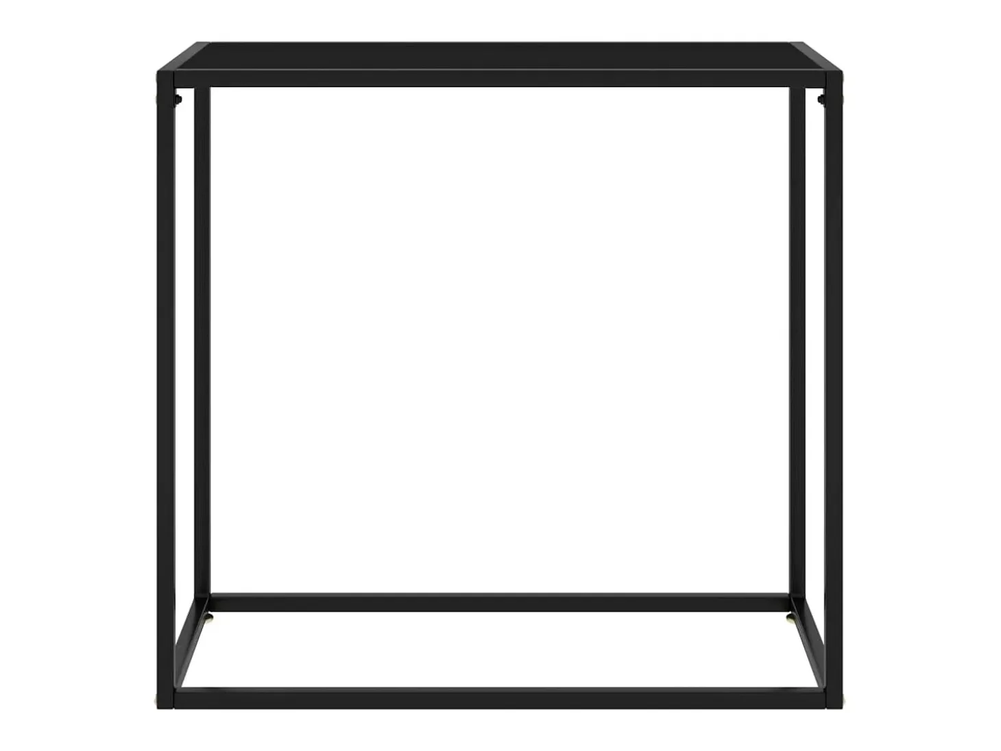 Mesa consola vidrio templado negro 80x35x75 cm ES125996