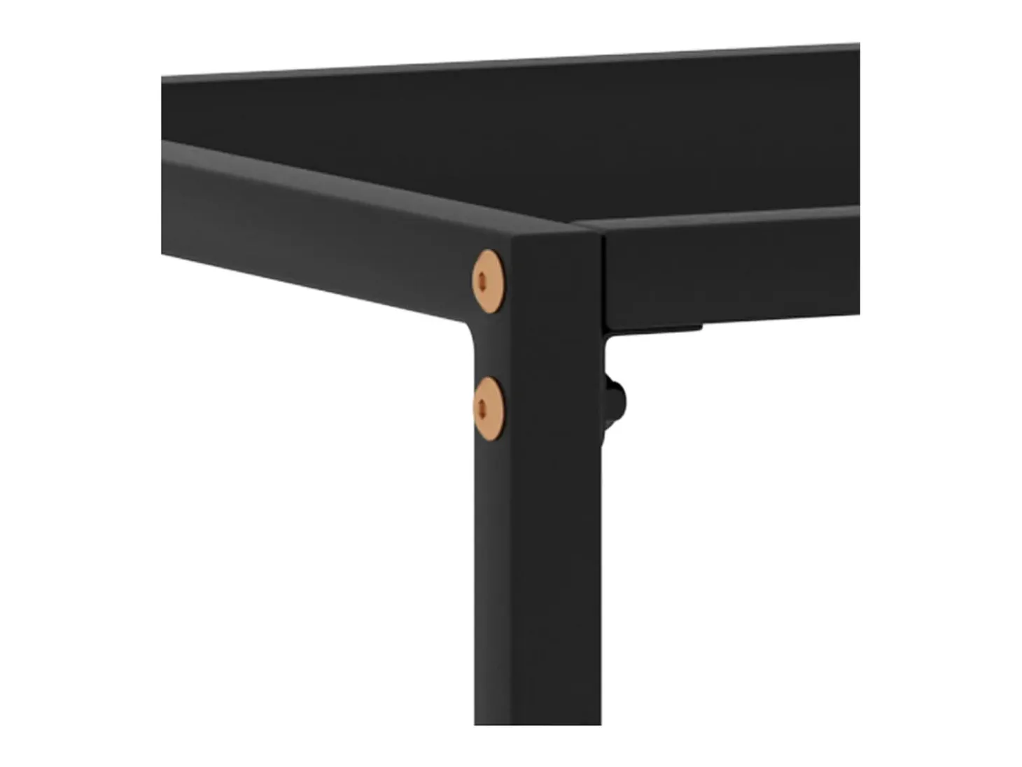Mesa consola vidrio templado negro 80x35x75 cm ES125996