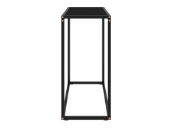 Mesa consola vidrio templado negro 80x35x75 cm ES125996