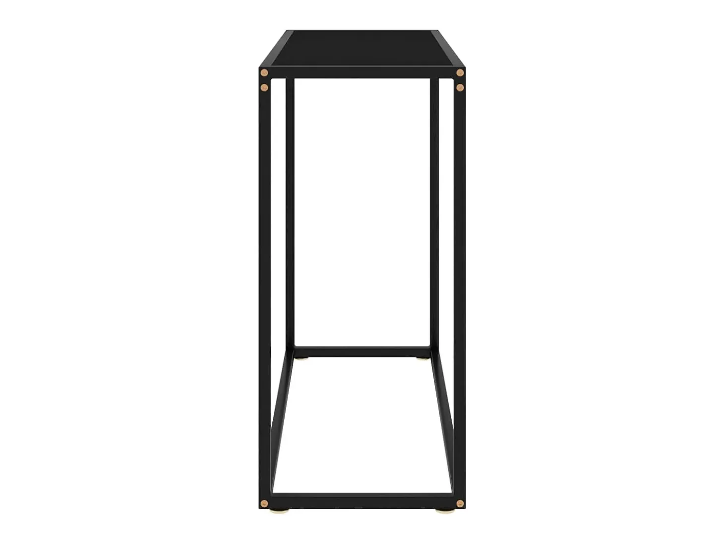 Mesa consola vidrio templado negro 80x35x75 cm ES125996