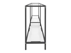 Mesa consola vidrio templado transparente 180x35x75,5 cm