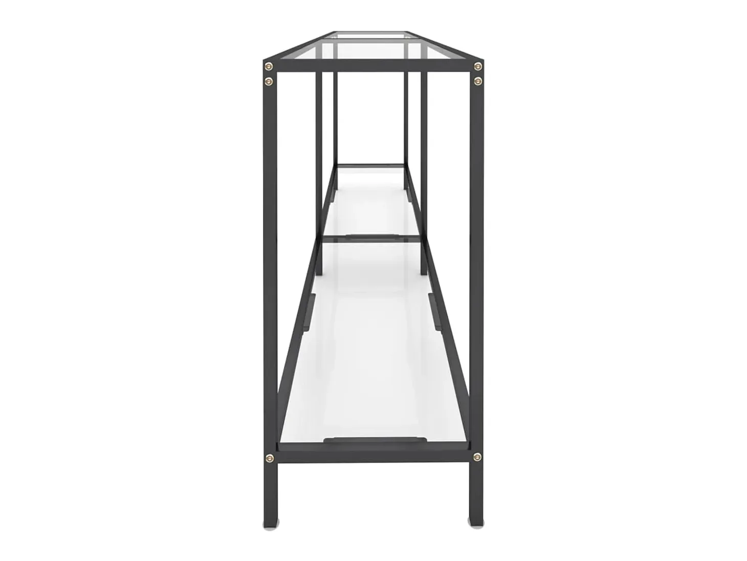 Mesa consola vidrio templado transparente 180x35x75,5 cm