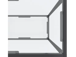 Mesa consola vidrio templado transparente 180x35x75,5 cm