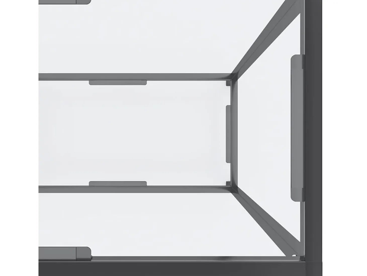 Mesa consola vidrio templado transparente 180x35x75,5 cm