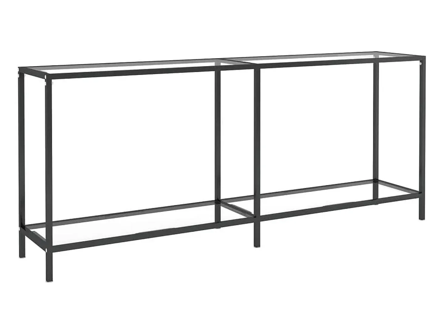 Mesa consola vidrio templado transparente 180x35x75,5 cm