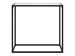 Mesa consola vidrio templado blanco 80x35x75 cm