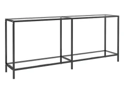 Mesa consola vidrio templado transparente 180x35x75,5 cm ES608920