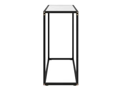 Mesa consola vidrio templado blanco 80x35x75 cm ES390120