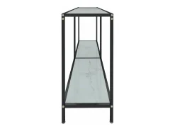 Mesa consola vidrio templado blanco 160x35x75,5 cm