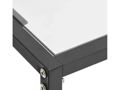 Mesa consola vidrio templado transparente 200x35x75,5 cm