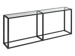 Mesa consola vidrio templado transparente 200x35x75,5 cm