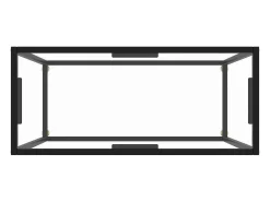 Mesa consola vidrio templado transparente 80x35x75 cm