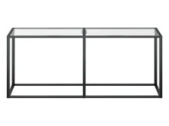 Mesa consola vidrio templado transparente 180x35x75,5 cm