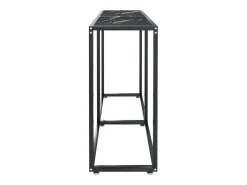 Mesa consola vidrio templado mármol negro 140x35x75,5cm