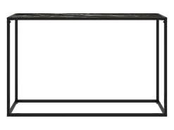 Mesa consola vidrio templado negro 120x35x75 cm