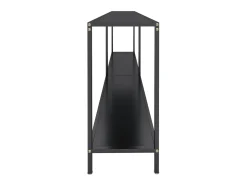 Mesa consola vidrio templado negro 200x35x75,5 cm ES143609