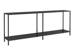 Mesa consola vidrio templado negro 200x35x75,5 cm ES143609