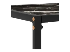 Mesa consola vidrio templado negro 80x35x75 cm