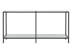 Mesa consola vidrio templado blanco 160x35x75,5 cm ES837006