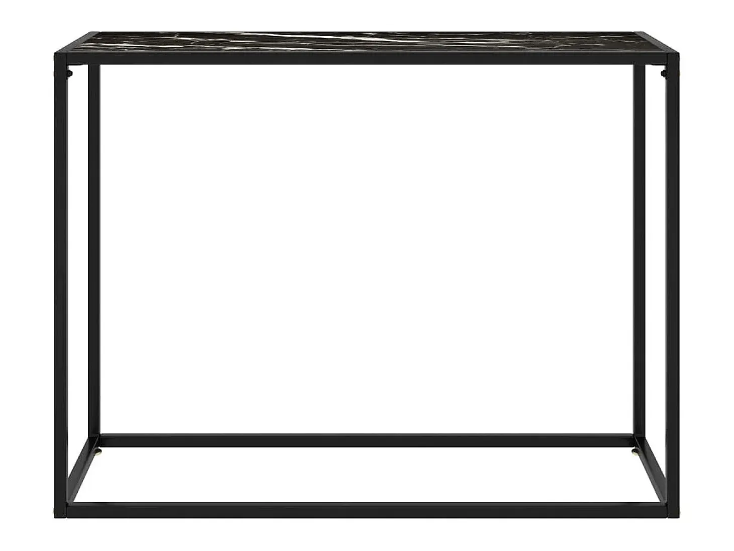 Mesa consola vidrio templado negro 100x35x75 cm