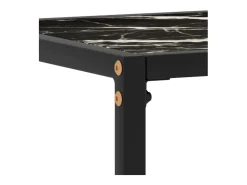 Mesa consola vidrio templado negro 100x35x75 cm