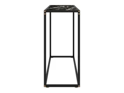 Mesa consola vidrio templado negro 100x35x75 cm