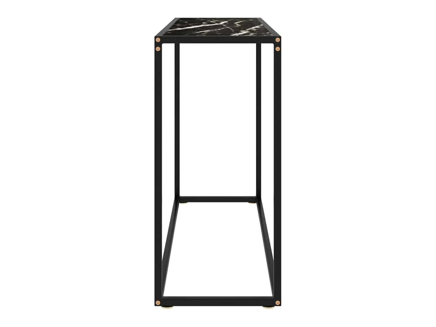 Mesa consola vidrio templado negro 100x35x75 cm
