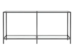 Mesa consola vidrio templado transparente 160x35x75,5 cm ES697257
