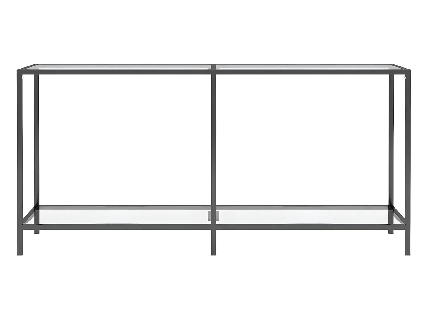 Mesa consola vidrio templado transparente 160x35x75,5 cm ES697257