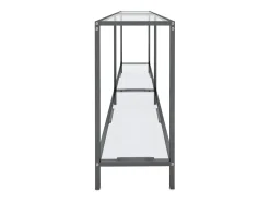 Mesa consola vidrio templado transparente 160x35x75,5 cm ES697257