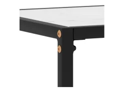 Mesa consola vidrio templado blanco 120x35x75 cm