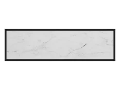 Mesa consola vidrio templado blanco 120x35x75 cm