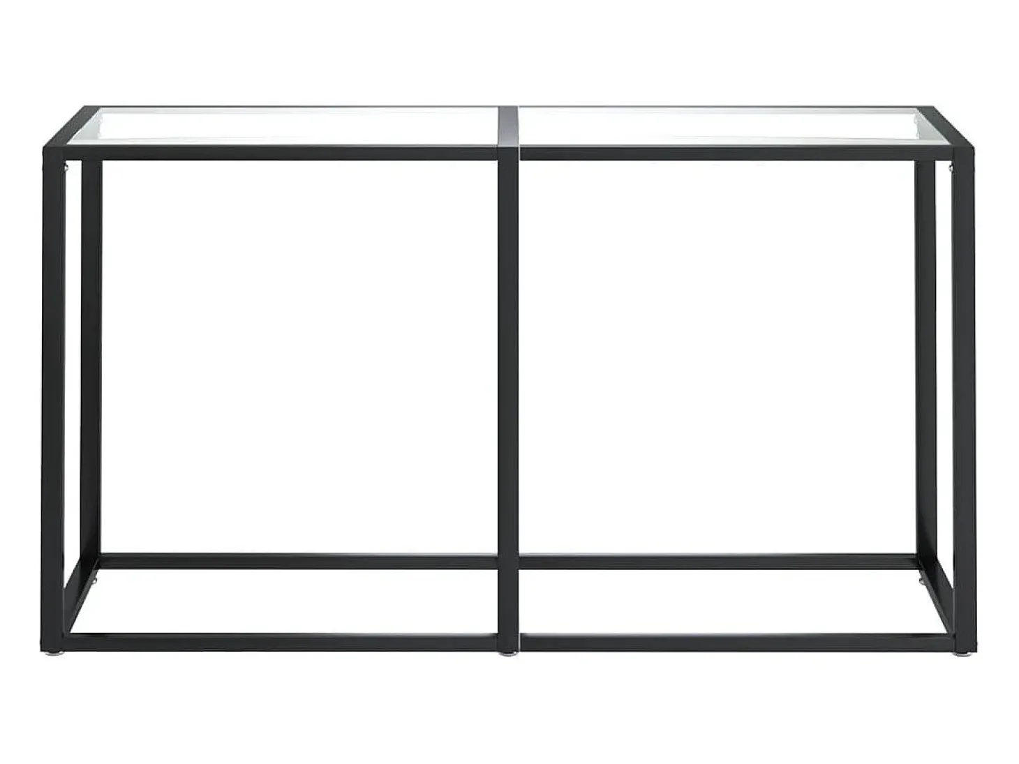 Mesa consola vidrio templado transparente 140x35x75,5cm