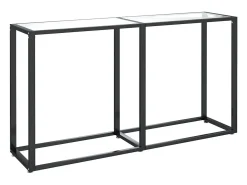 Mesa consola vidrio templado transparente 140x35x75,5cm